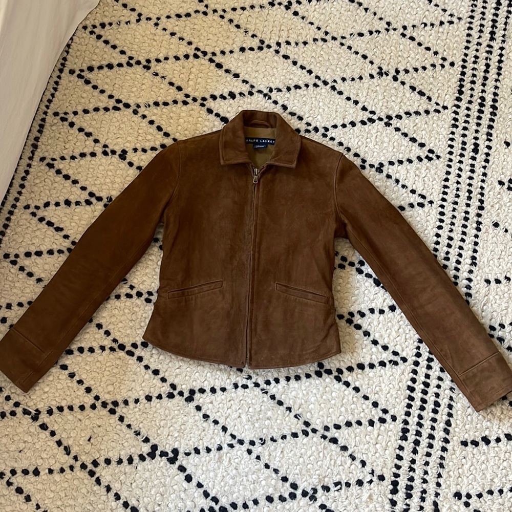Vintage Ralph Lauren Women’s Suede Biker Jacket